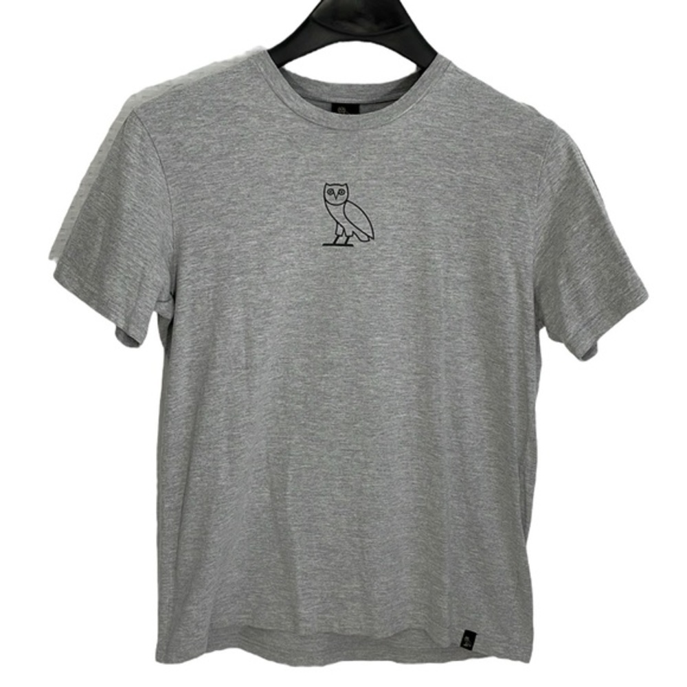 Drake OVO October's Very Own men's Size Large grey owl 100% cotton t-shirt‎